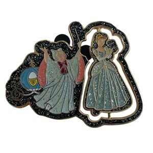 Disney Pin Cinderella Rags to Riches Spinner Fairy Godmother 2005 EUC